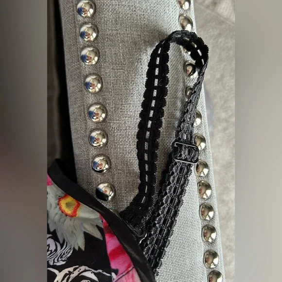 Hell Bunny Boned Corset Bustier Top Skull Floral Day of the Dead Gothic Size M - Picture 8 of 14